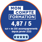 Badge Mon compte formation : note de 4,87/5